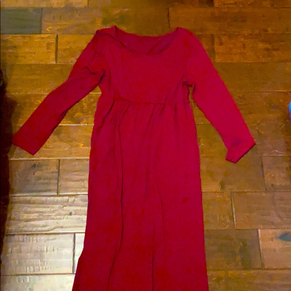 Red maxi dress